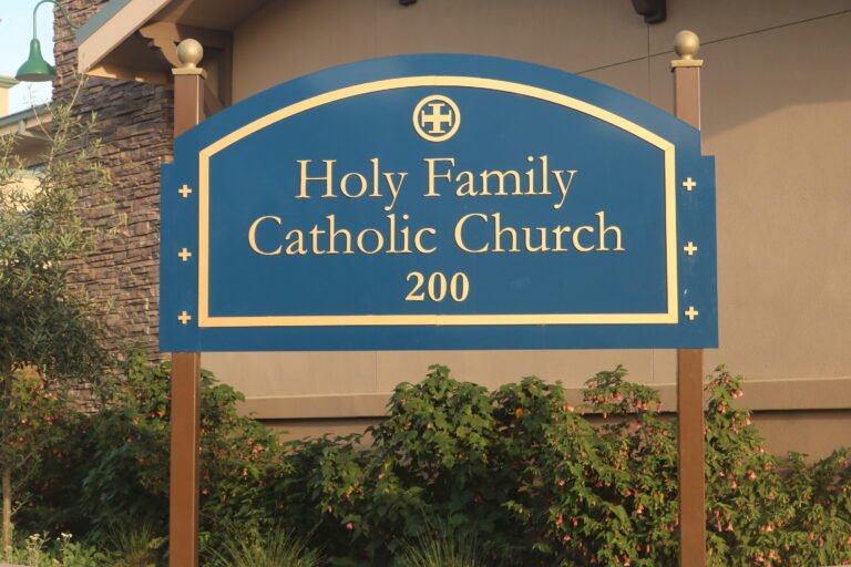 Holy Family Catholic Church Sign
