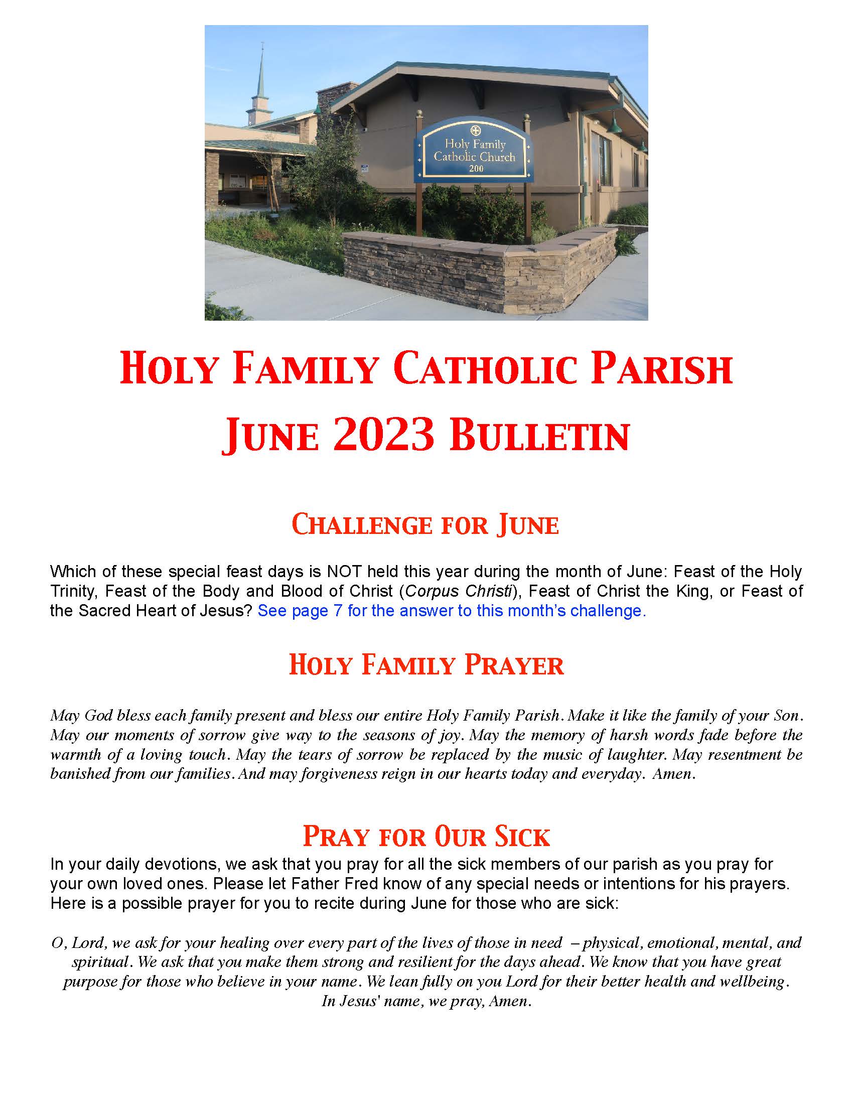 June 2023 Bulletin Cover 