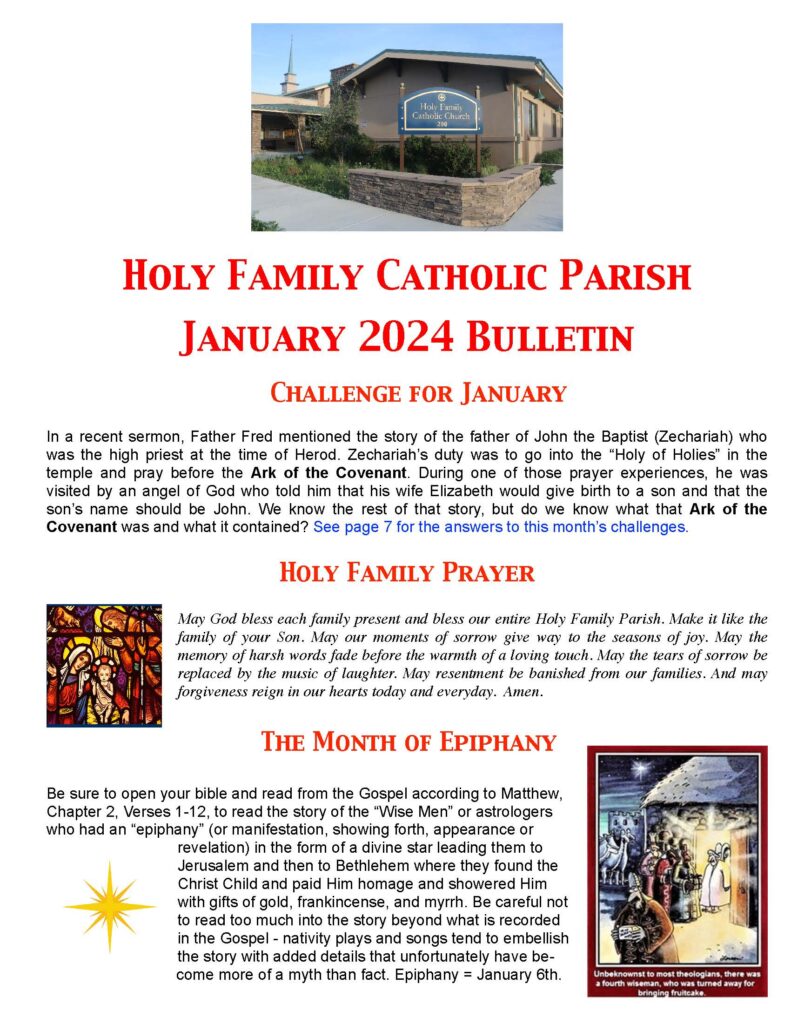 Bulletins – Holy Family Catholic Church